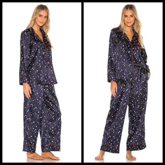 💕L*SPACE💕 Luna Pajama Set ~ Starry Night Star Print Medium M NWT - Picture 7 of 16